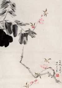 江寒汀 1935年作 花卉 立轴